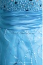 Organza Sweetheart Neckline A-line Floor Length Sequins and Sash Prom Dress