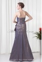 Taffeta Strapless Neckline Sheath Floor Length Hand-made Flower Prom Dress