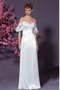 Off-the-shoulder Sheath / Column Evening / Prom Dress Floor-length with Straps