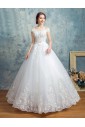 Ball Gown Off-the-shoulder Wedding Dress with Beading