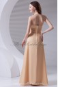 Chiffon Halter Neckline Corset Floor Length Prom Dress