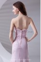 Chiffon Sweetheart Neckline Sheath Floor Length Embroidered Prom Dress