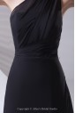 Chiffon Asymmetrical Neckline A-line Floor Length Prom Dress