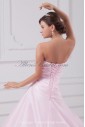 Satin Sweetheart Neckline Sweep Train A-line Embroidered Prom Dress