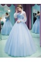Ball Gown Scoop Tulle Prom / Formal Evening / Quinceanera / Sweet 18 Dress with Embroidery