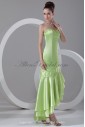Satin Sweetheart Neckline Ankle-Length Sheath Embroidered Prom Dress