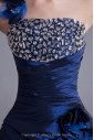 Taffeta One-Shoulder Neckline Short Sheath Embroidered Cocktail Dress
