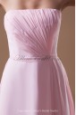 Chiffon Strapless Neckline Knee Length Column Prom Dress