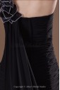 Chiffon One-Shoulder Neckline Cathedral Train Sheath Directionally Ruched Prom Dress