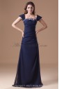 Chiffon Straps Neckline Floor Length A-line Sequins Prom Dress