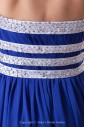 Chiffon Strapless Neckline Floor Length Column Embroidered Prom Dress