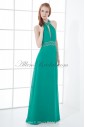 Satin Jewel Neckline Column Floor Length Sequins Prom Dress