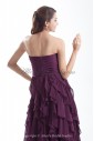 Chiffon Sweetheart Neckline Ankle-Length A-line Embroidered Prom Dress