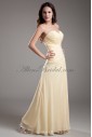 Chiffon and Lace Sweetheart Neckline Ankle-Length Column Embroidered Prom Dress