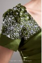 Silk Asymmetrical Neckline Floor Length Sheath Embroidered Prom Dress