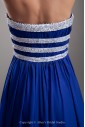 Chiffon Strapless Neckline Floor Length Corset Embroidered Prom Dress