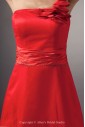 Net One-Shoulder Neckline Floor Length A-line Embroidered Prom Dress