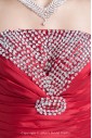 Taffeta Strapless Neckline Floor Length A-line Embroidered Prom Dress