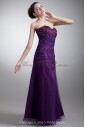 Satin and Net Sweetheart Neckline Floor Length A-line Embroidered Prom Dress