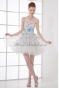 Organza Sweetheart A-Line Short Embroidered Cocktail Dress