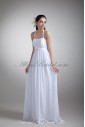 Chiffon Halter Neckline Floor Length Empire Wedding Dress with Embroidered