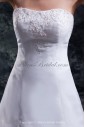 Organza Scoop Neckline Sweep Train A-line Embroidered Wedding Dress