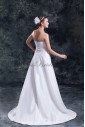 Taffeta Sweetheart Neckline Sweep Train A-line Embroidered Wedding Dress