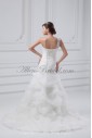 Organza Sweetheart Neckline Floor Length A-line Wedding Dress