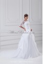 Taffeta Strapless Neckline Sweep Train Ball Gown Wedding Dress with Jacket