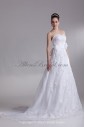 Lace Sweetheart Neckline Sweep Train A-line Embroidered Wedding Dress
