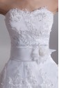 Lace Sweetheart Neckline Sweep Train A-line Embroidered Wedding Dress