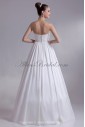 Taffeta Sweetheart Neckline Floor Length A-line Hand-made Flowers Wedding Dress