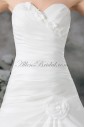 Satin Sweetheart Neckline Sweep Train Ball Gown Embroidered Wedding Dress