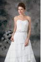 Chiffon Sweetheart Neckline Sweep Train A-line Embroidered Wedding Dress