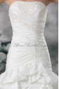 Taffeta Strapless Neckline Chapel Train A-line Embroidered Wedding Dress